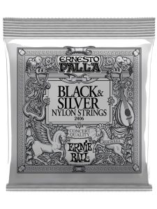 سیم گیتار کلاسیک ارنی بال مدل Ernie Ball Ernesto Palla Black & Silver Nylon Classical Guitar Strings