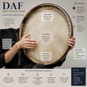 آموزش مراحل تمرین روزانه ی دف به شکل صحیح